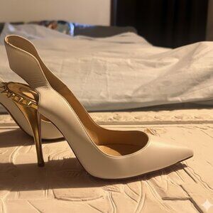 Christian Louboutin Survivita Spiked Leather Slingback 100